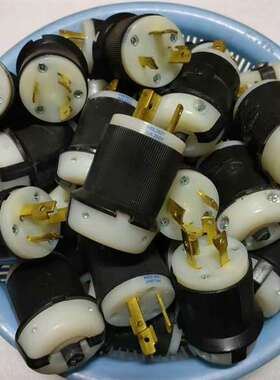 可维修30A-250V美国HUBBELL电源插头