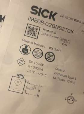 可维修西克SICK接近开关IME08-02BNSZTOK，马来西