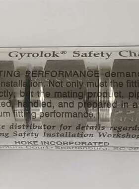 可维修HOKE GYROLOK 6SCNF316螺母前后卡套