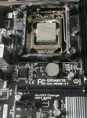 可维修技嘉ga-h81m-s1主板 带挡板 加i3 4150cpu