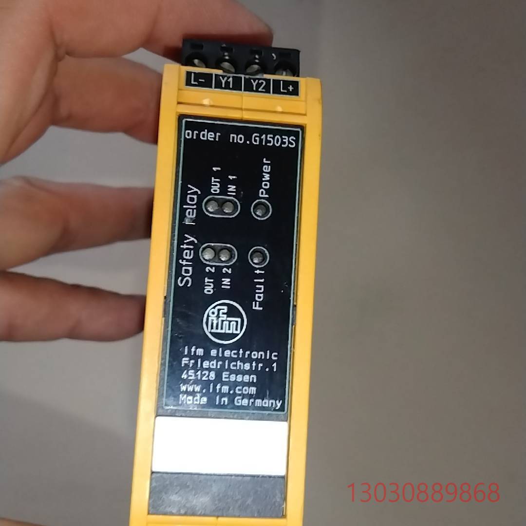 可维修ifm易福门安全继电器，订货号:G1503S,九