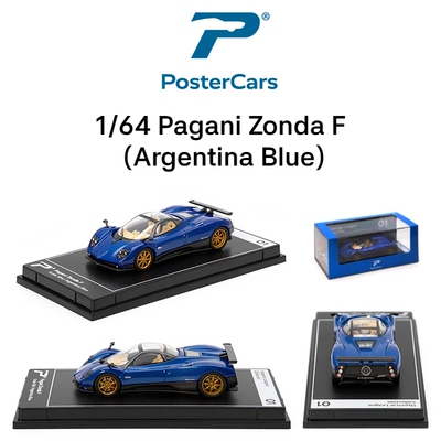 PosterCars PC 1:64 帕加尼保时捷布加迪迈凯伦柯尼塞格合金车模