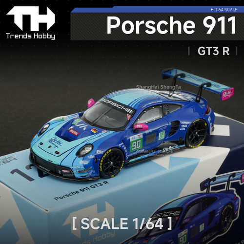 Trends Hobby TH 1:64 保时捷 911 GT3 R -勒芒24H 合金汽车模型