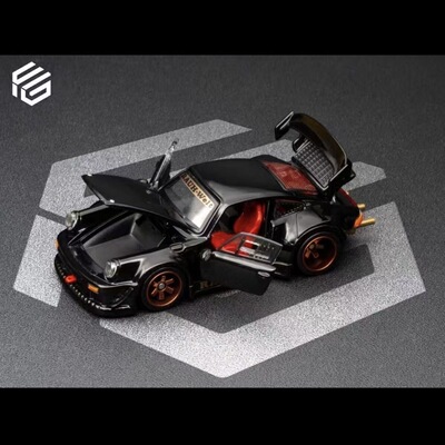 FG 1:64 RWB930 四门全开铁底仿真口袋合金车模型桌面摆件