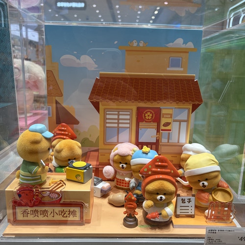 MINISO名创优品麻薯嘭嘭小吃摊系列手办盲盒潮玩摆件手办礼品