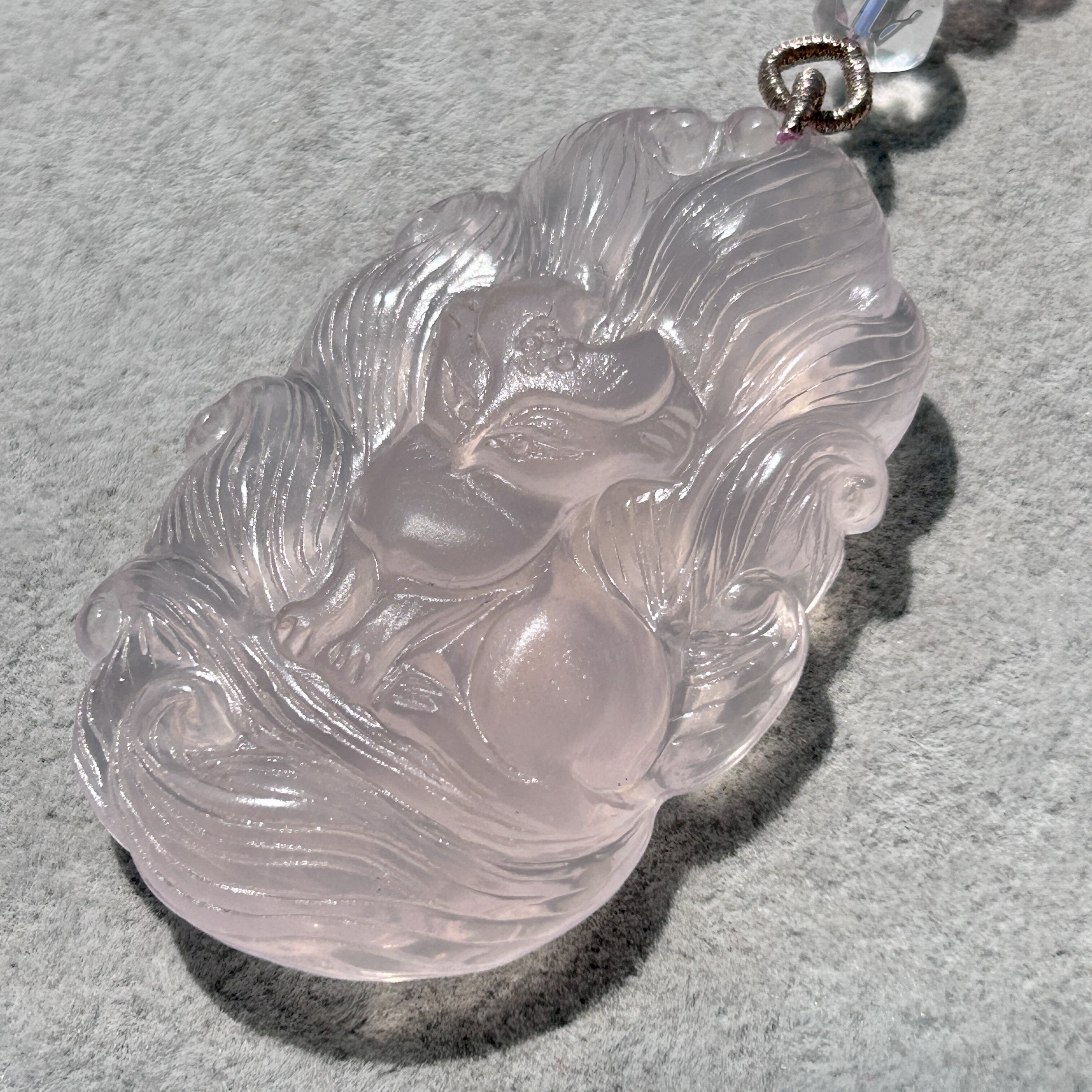 女生项链粉水晶立体可爱