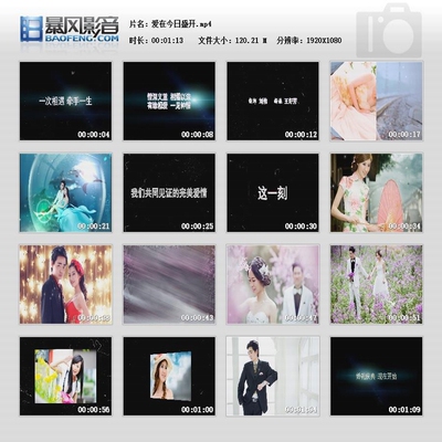 会声会影婚礼激动人心开场视频MV婚庆震撼片头模板 可代做