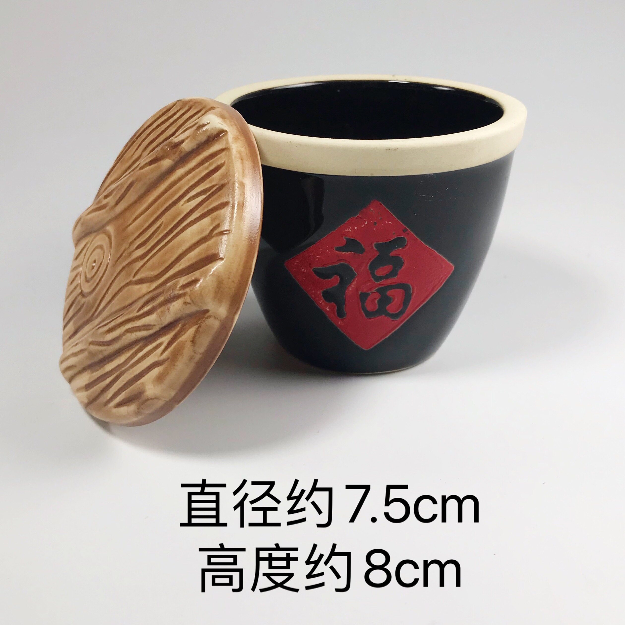 迷你厨房福字老式陶瓷水缸米缸娃娃屋微缩食玩配件