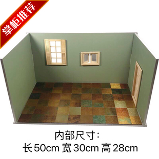 迷你厨房背景屋板食玩过家家娃屋场景模型防水可擦 花生妹多种新款