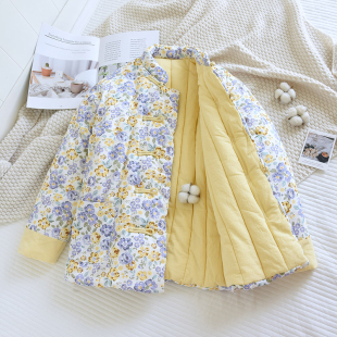 里外纯棉 新疆长绒棉花2024纯棉加厚睡衣纯手工棉袄棉服保暖棉衣