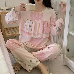 套装 长裤 女棉绸长袖 免穿 夏季 薄款 睡衣防凸点神器春秋款 2025新款