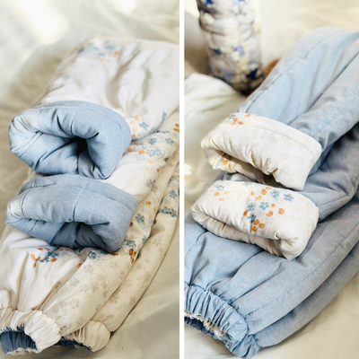 双面穿里外纯棉夹棉棉花加厚不起静电保暖裤可外穿棉裤新疆长绒棉