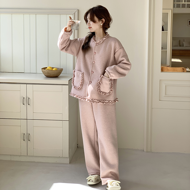 可外穿家居服少女粉嫩风