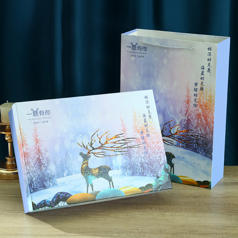 天地盖包装礼盒纸盒一鹿