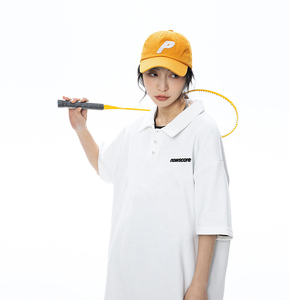 NOWSCORE 潮牌纯色基础款厚板Logo宽松休闲短袖Polo衫夏季 男女款