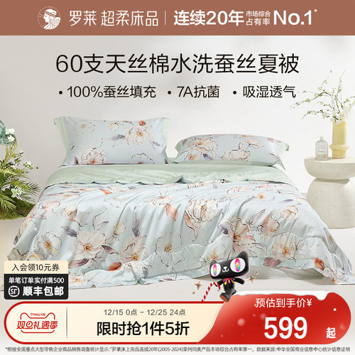 罗莱莱赛尔棉蚕丝水洗夏被