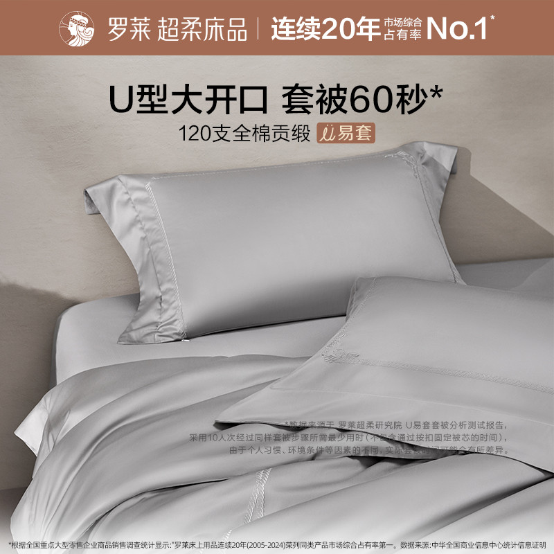 罗莱120支贡全棉四件套