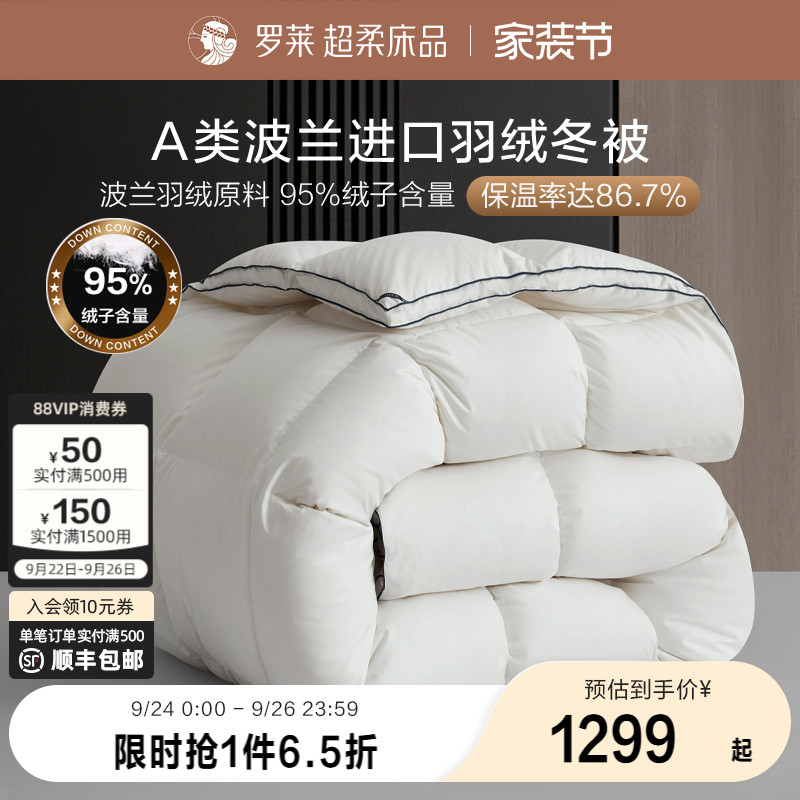 A类波兰进口羽绒被子四季通用