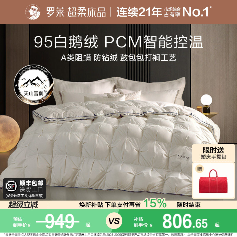 罗莱95鹅绒被冬被PCM智能控温图片