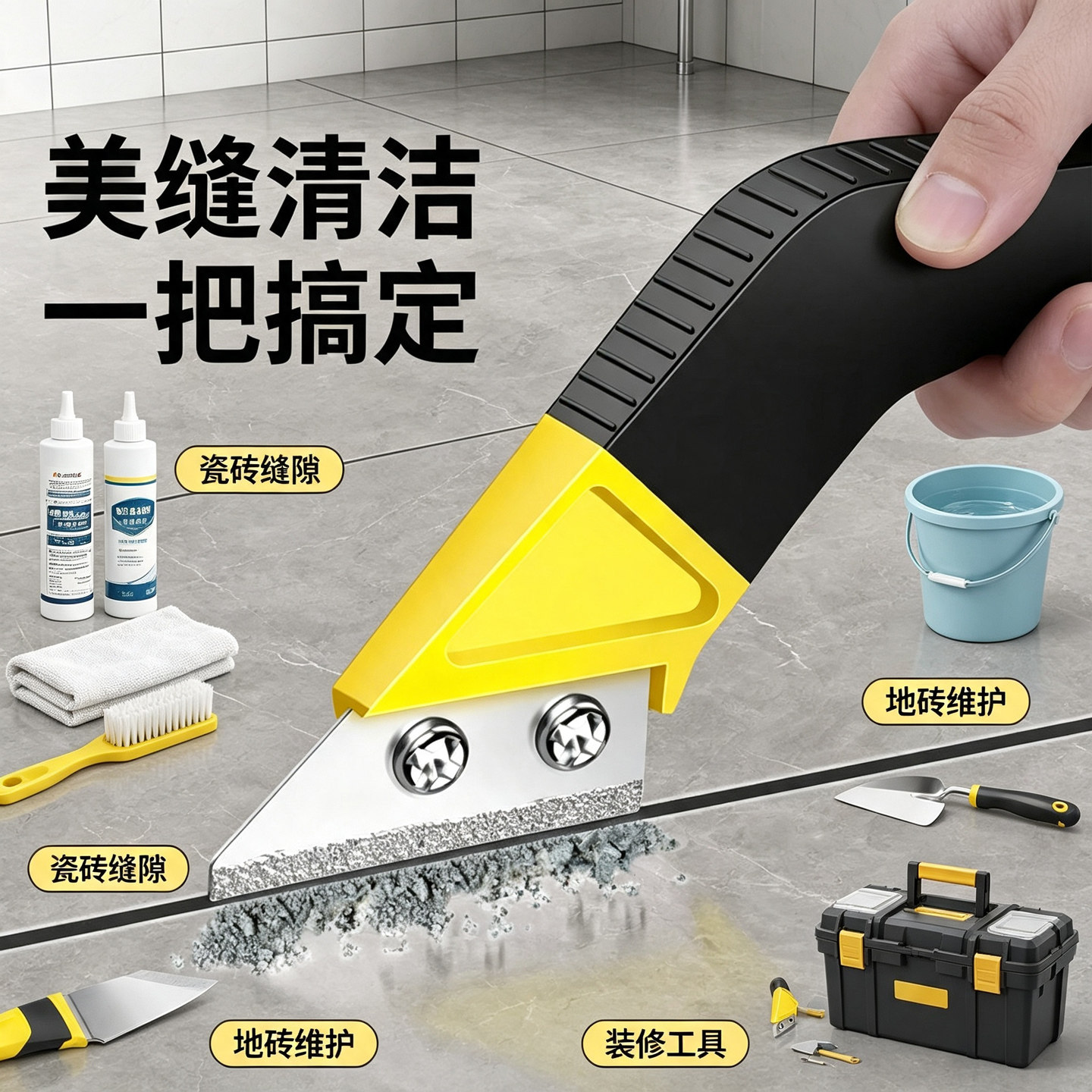 瓷砖美缝清缝省力专用工具