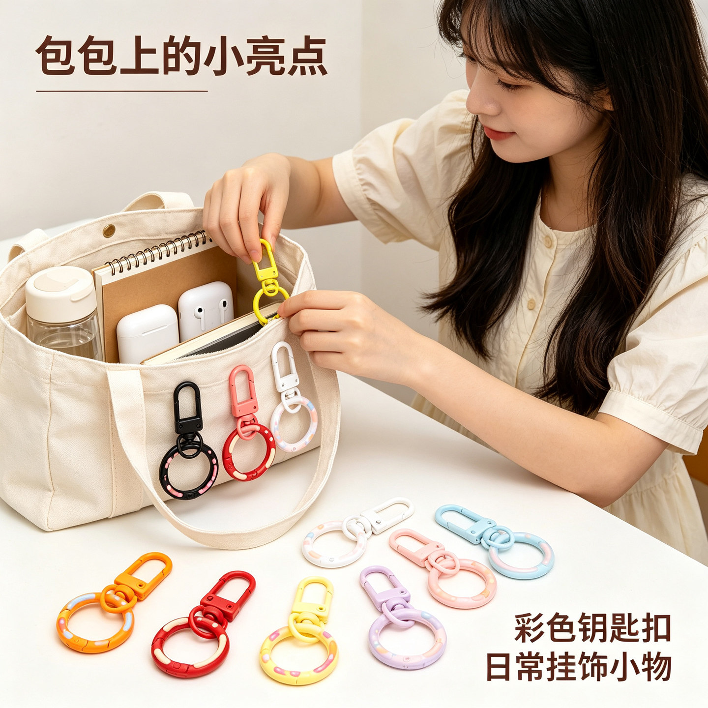 彩色钥匙扣挂件包包挂饰