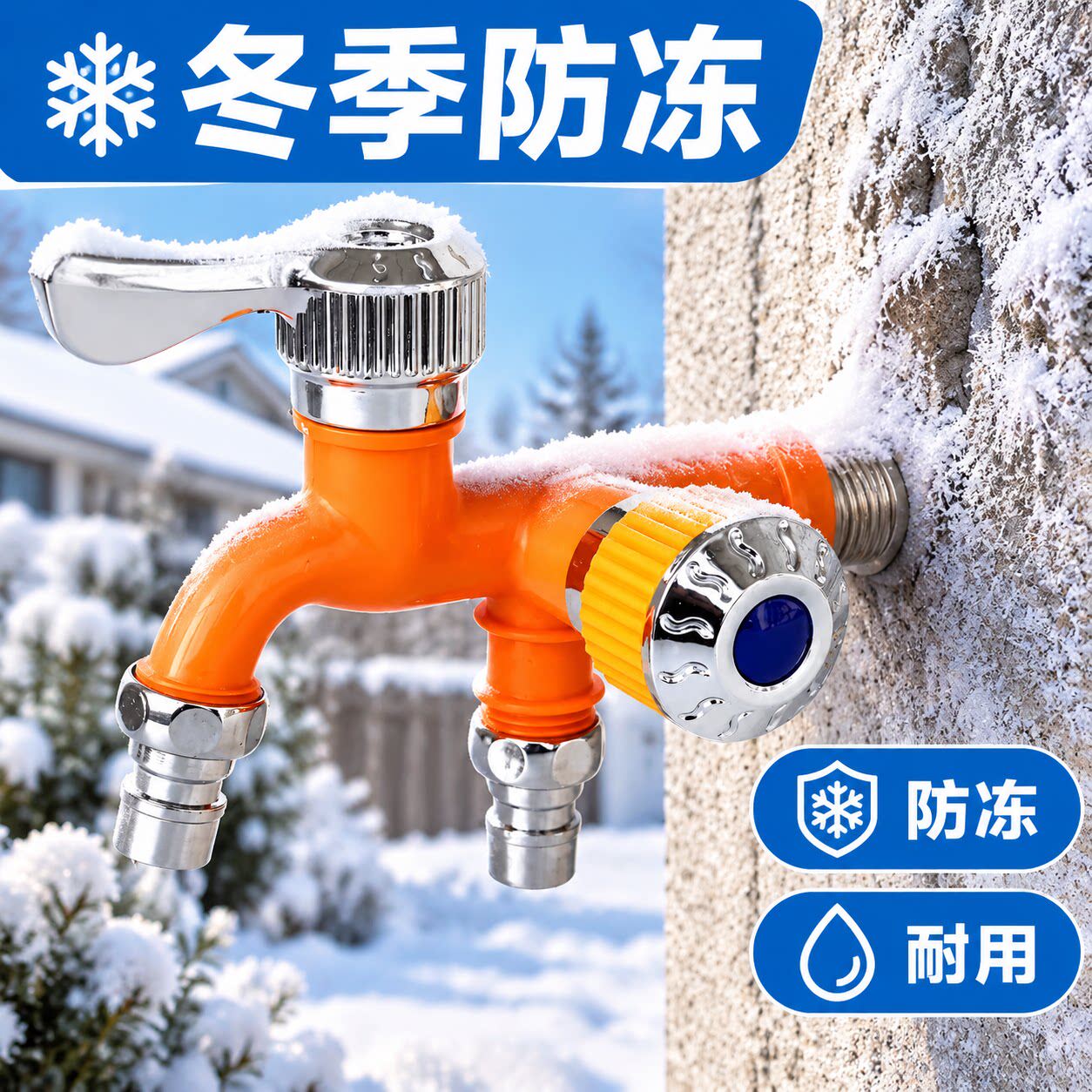 洗衣机水龙头防冻爆耐高温双控