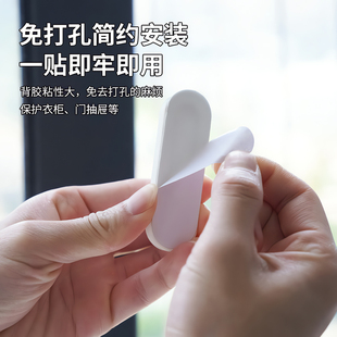 粘贴式玻璃门把手辅助拉手器自粘多功能免打孔塑料橱柜门把通用型