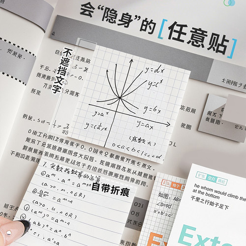 扩张便利贴不遮挡透明可折叠考研