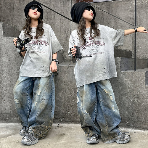 偶搭熊男女童网红爵士舞服
