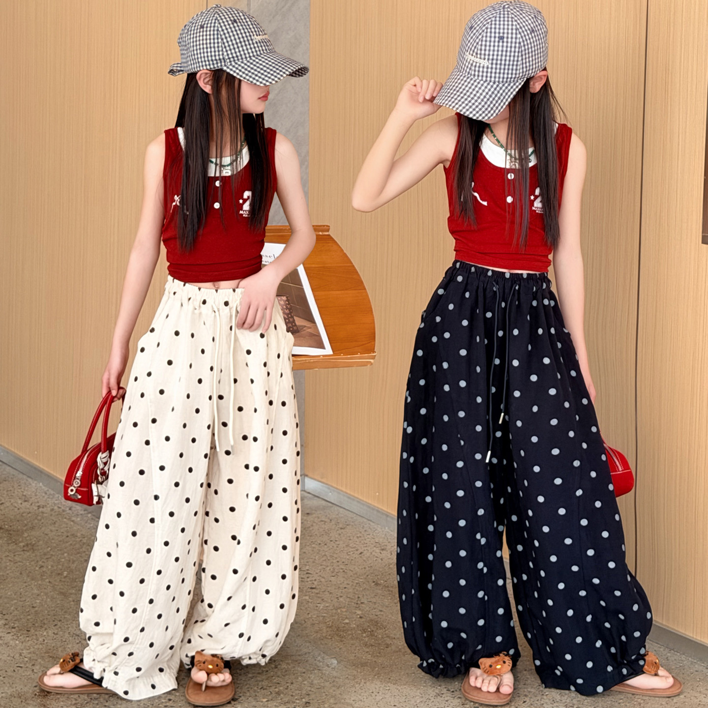 女童灯笼裤休闲爵士舞夏装2026夏季新款韩范天丝轻薄运动服走秀潮