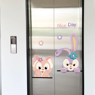 星黛露商场磁吸电梯门贴纸物业小区入户门口贴装饰画贴画冰箱贴