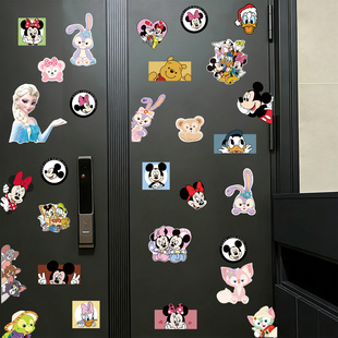 迪士尼游轮磁吸门贴入户门米老鼠卡通可爱装饰冰箱贴小礼物贴纸