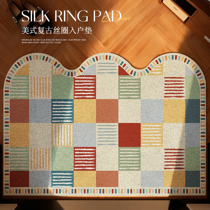 入户门地垫进门门口防滑丝圈脚垫可裁剪门外玄关入门地毯入户门垫