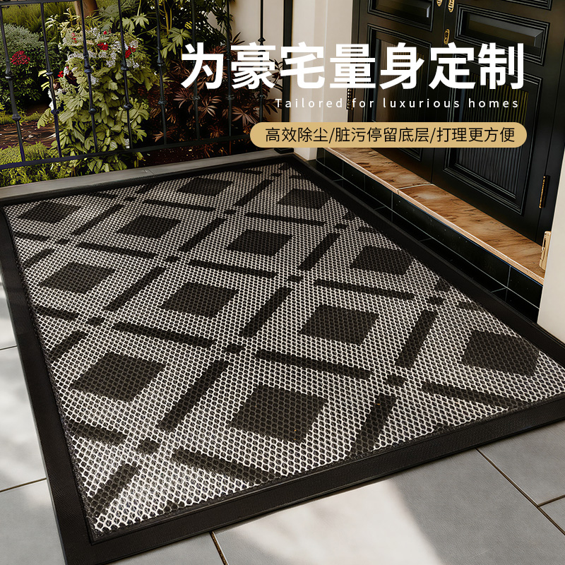 高级入户门地垫弹力网进门防滑脚垫家用高端除尘免洗地毯玄关门垫