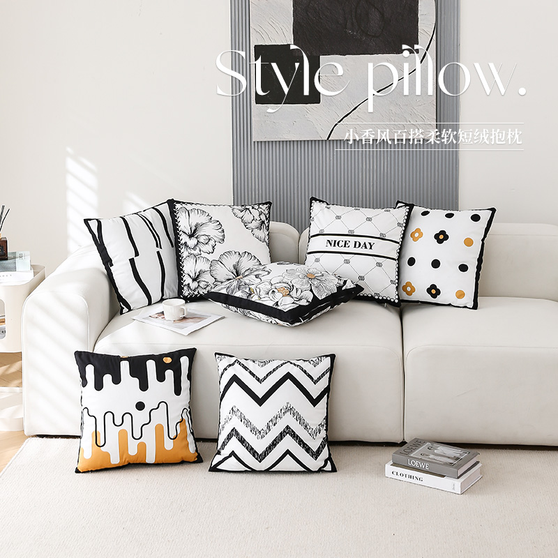 沙发抱枕轻奢高级感客厅靠背腰枕可拆洗抱枕套床头靠垫含芯护腰