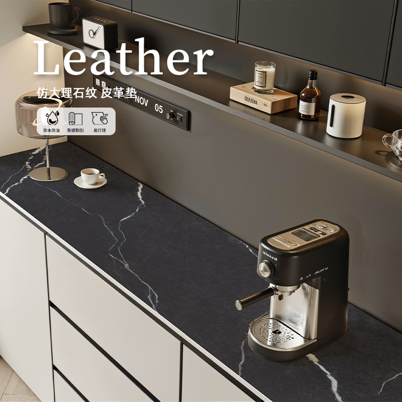 大理石餐边柜玄关边柜桌垫轻奢高级感皮革电视柜鞋柜台面保护垫布