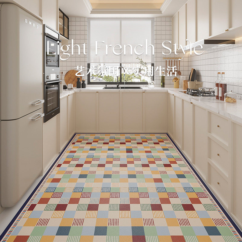 2026新款厨房地垫防滑防油可擦免洗满铺pvc皮革地毯家用耐脏脚垫,居家布艺,厨房地垫,淘宝优惠券,粉丝福利购,淘宝优惠卷
