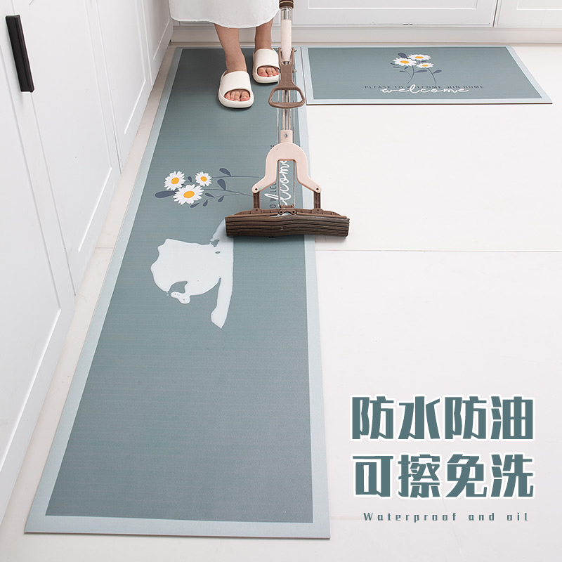 厨房地垫防滑防油耐脏可擦免洗pvFc长条家用厨房脚垫地毯满铺