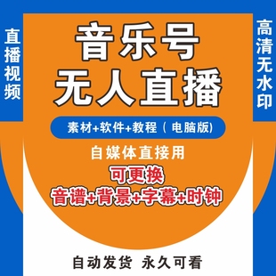 音乐号无人直播抖音快手助眠短视频素材无损伤感怀旧演唱会高清MV