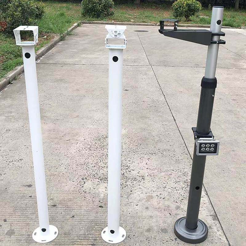 监控摄像机立杆室外摄像头伸缩支架停车场道闸车牌识别海康立柱