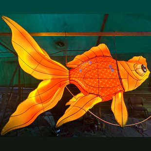 来图定制春节装饰亮化游街活动巡游鱼灯游行道具非遗文化氛围灯