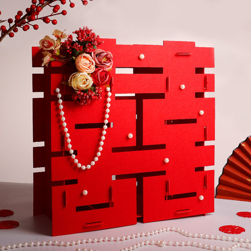 喜字摆件立体订婚布置