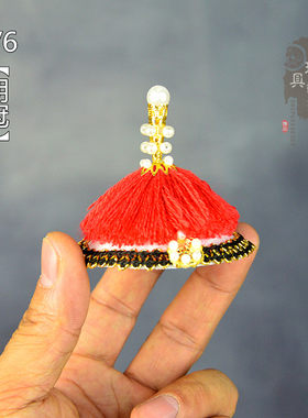 1/6古代官帽康熙乾隆朝冠皇帝帽子12寸兵人顶戴花翎朝廷帽子模型