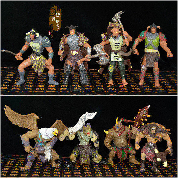 魔兽手办公仔 部落联盟 鹰人微缩人偶场景装饰摆件塑料玩具