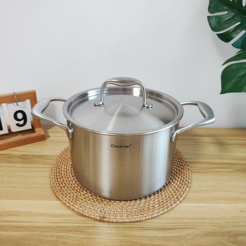 卓德铭20CM三层钢汤锅炖煮锅钢盖