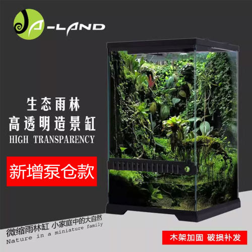 生态雨林缸 水陆缸 热带雨林造景缸超白蜥蜴爬虫玻璃爬虫箱可定制