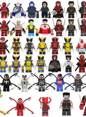 中国积木超级英雄系列观察者死侍金刚狼征服者拼插积木人仔小玩具