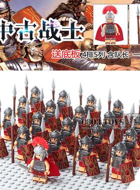 中国积木抽抽乐积木人仔中古世纪埃及战士罗马骑士斯巴达勇士玩具