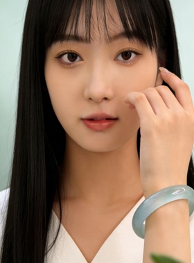 高冰种天然正品女款玉手镯真玉石缅甸正圈翡翠色玉镯子带证书包邮