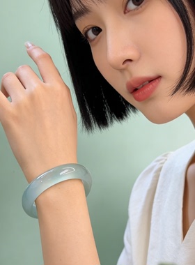 天然正品女款玉手镯高冰种真玉石手镯缅甸正圈玉镯子证书包邮女性